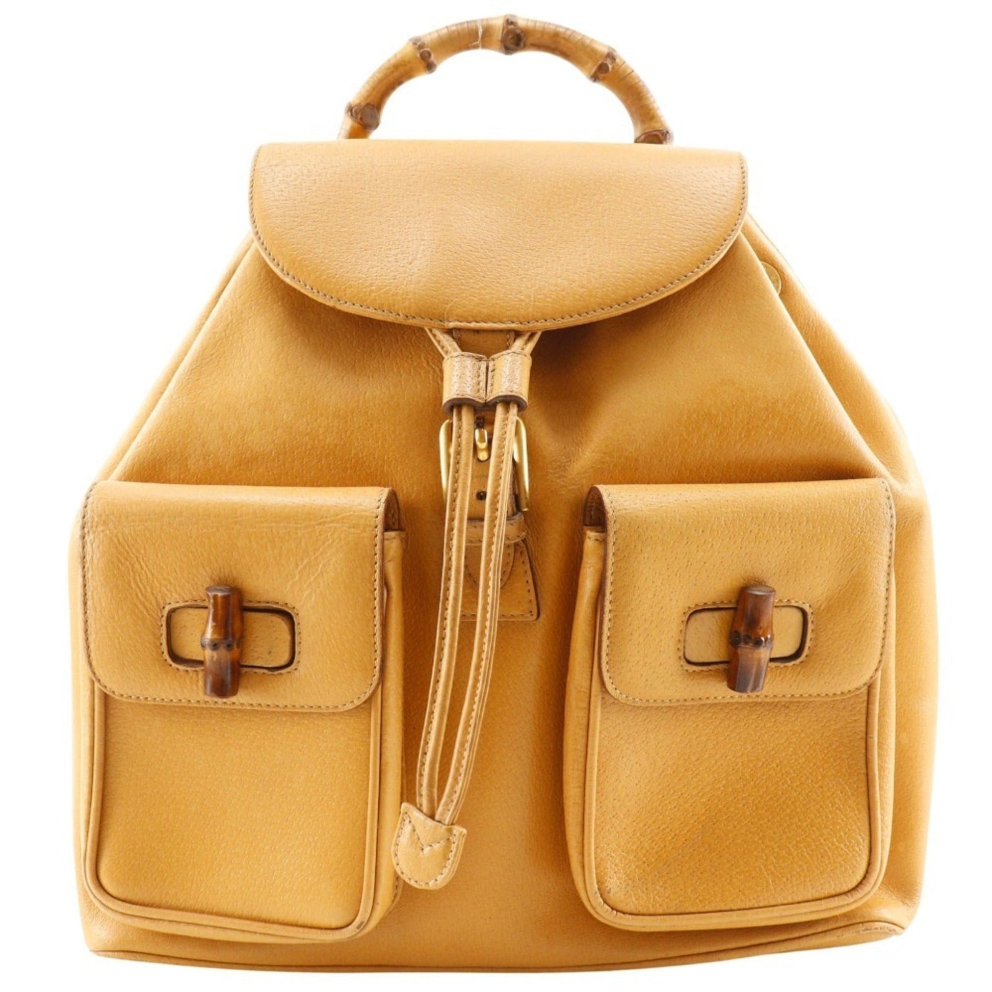 Gucci Yellow Leather Backpack ()