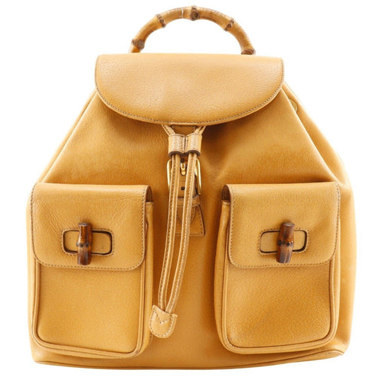 Gucci Yellow Leather Backpack ()