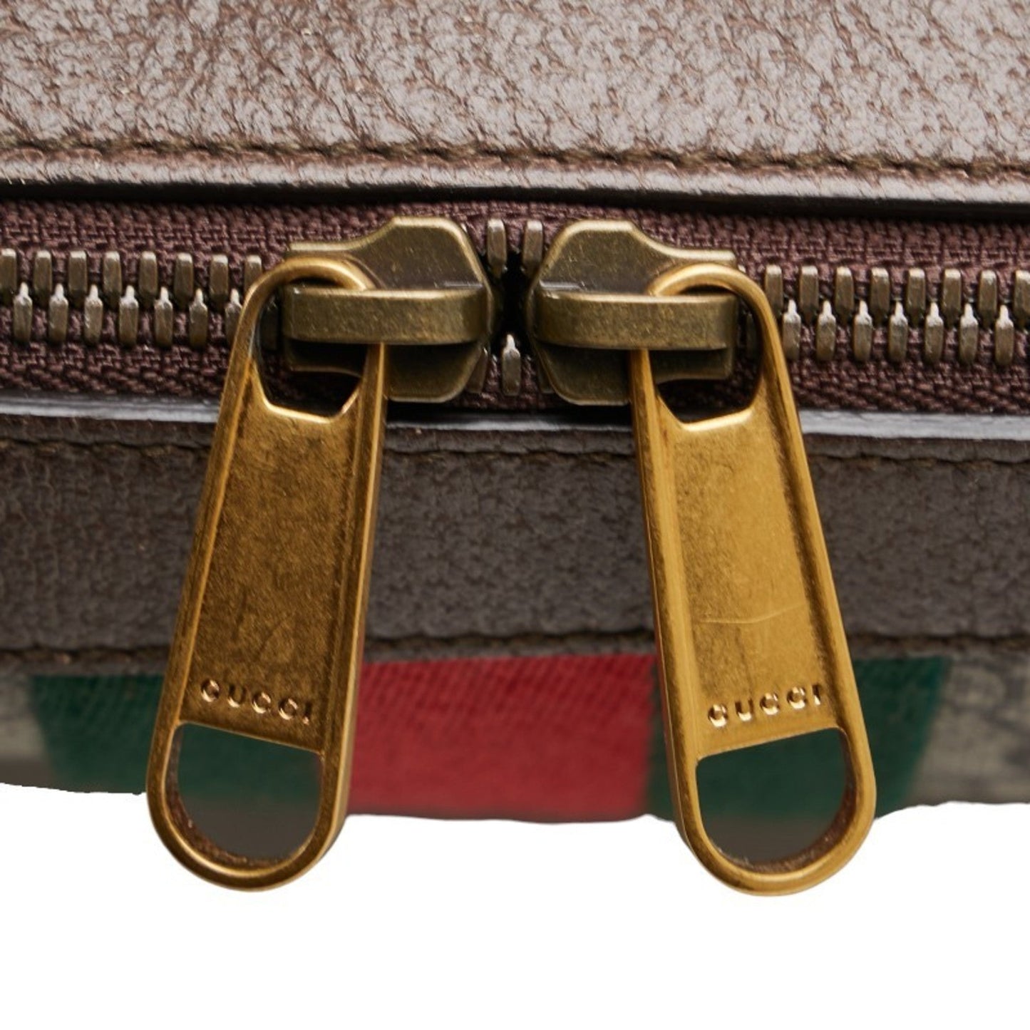 Gucci Beige Brown Pvc Leather Handbag Shoulder Bag