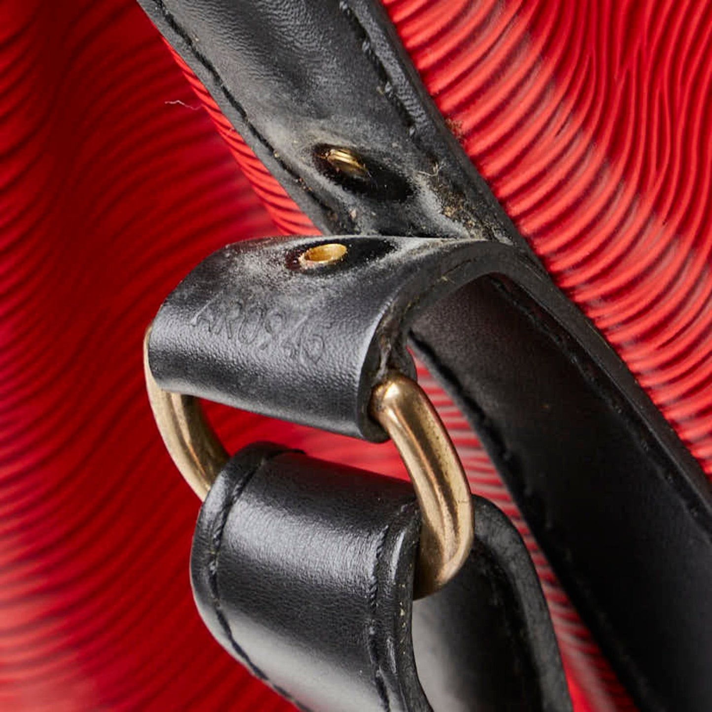 Louis Vuitton Castilian Red Noir Leather Shoulder Bag