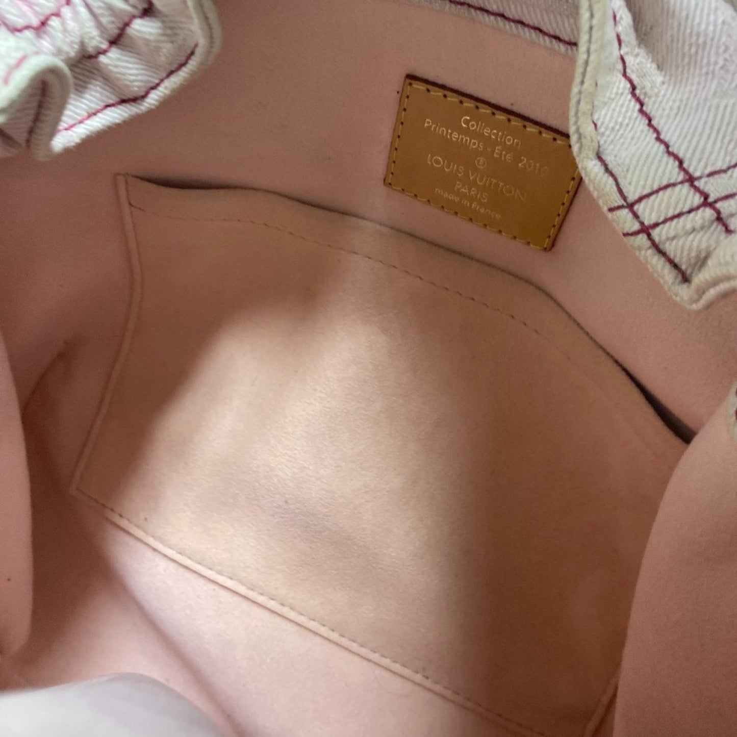 Louis Vuitton Pink Monogram Denim Shoulder Bag