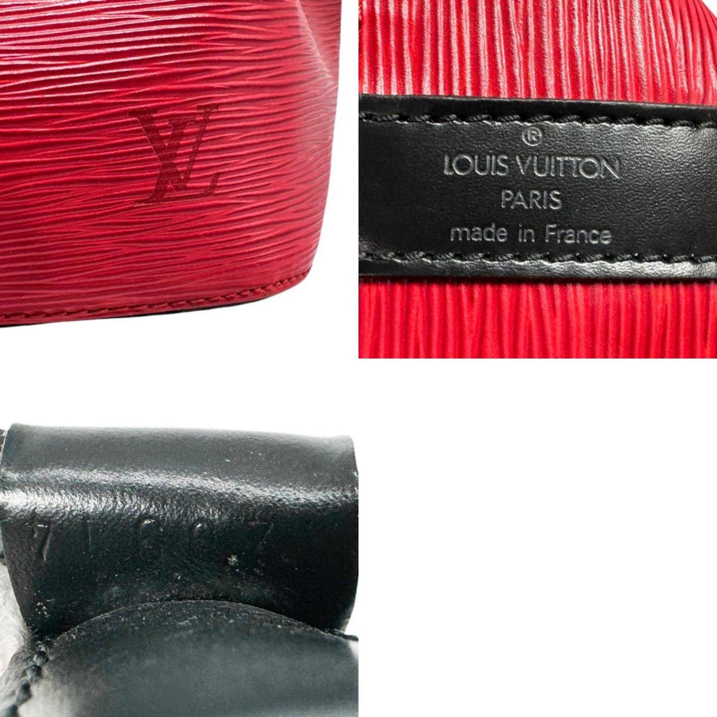 Louis Vuitton Black Red Color Epi Leather Shoulder Bag