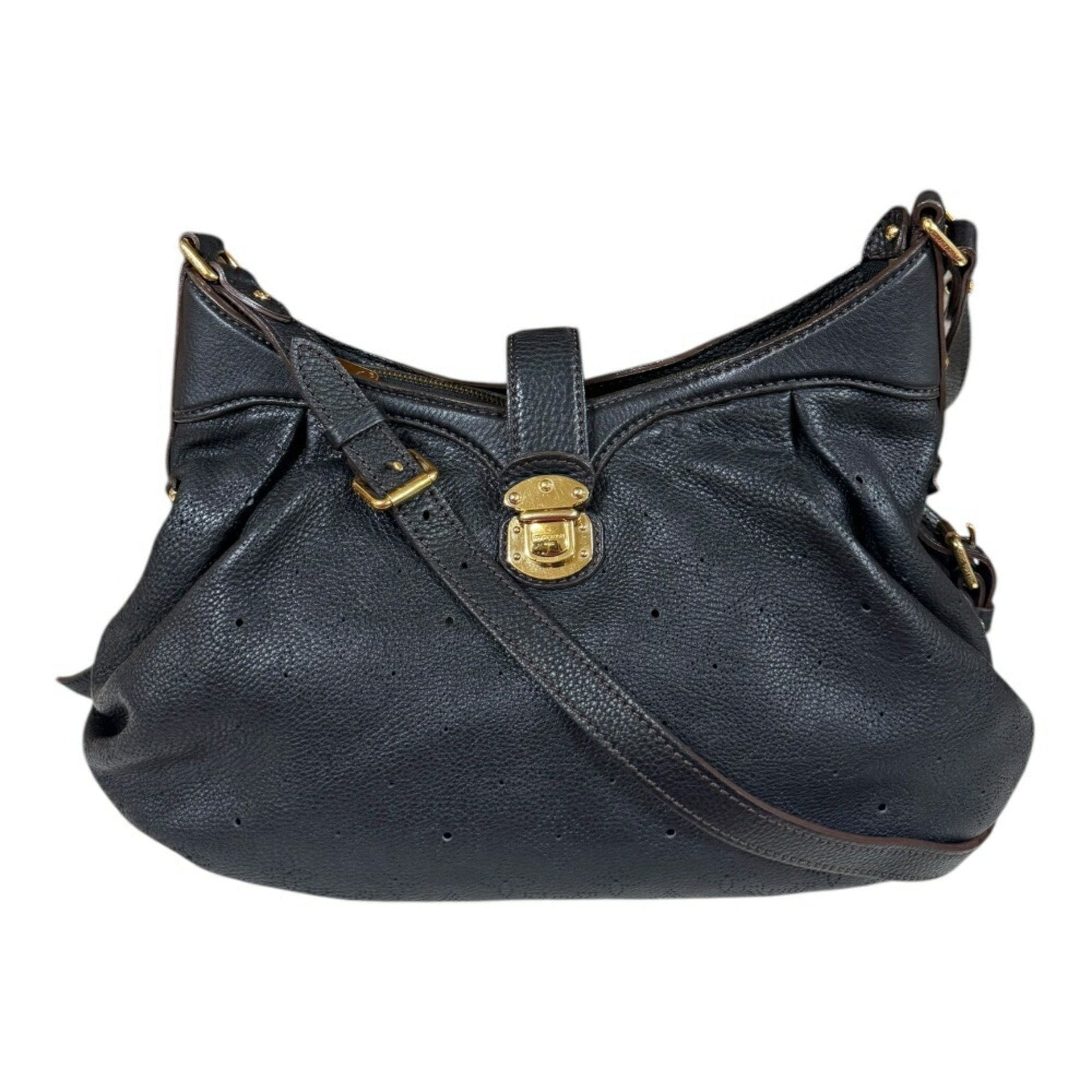 Louis Vuitton Mahina Black Noir Mahina Leather Shoulder Bag ()