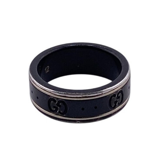Gucci Black Ceramic Band Ring ()