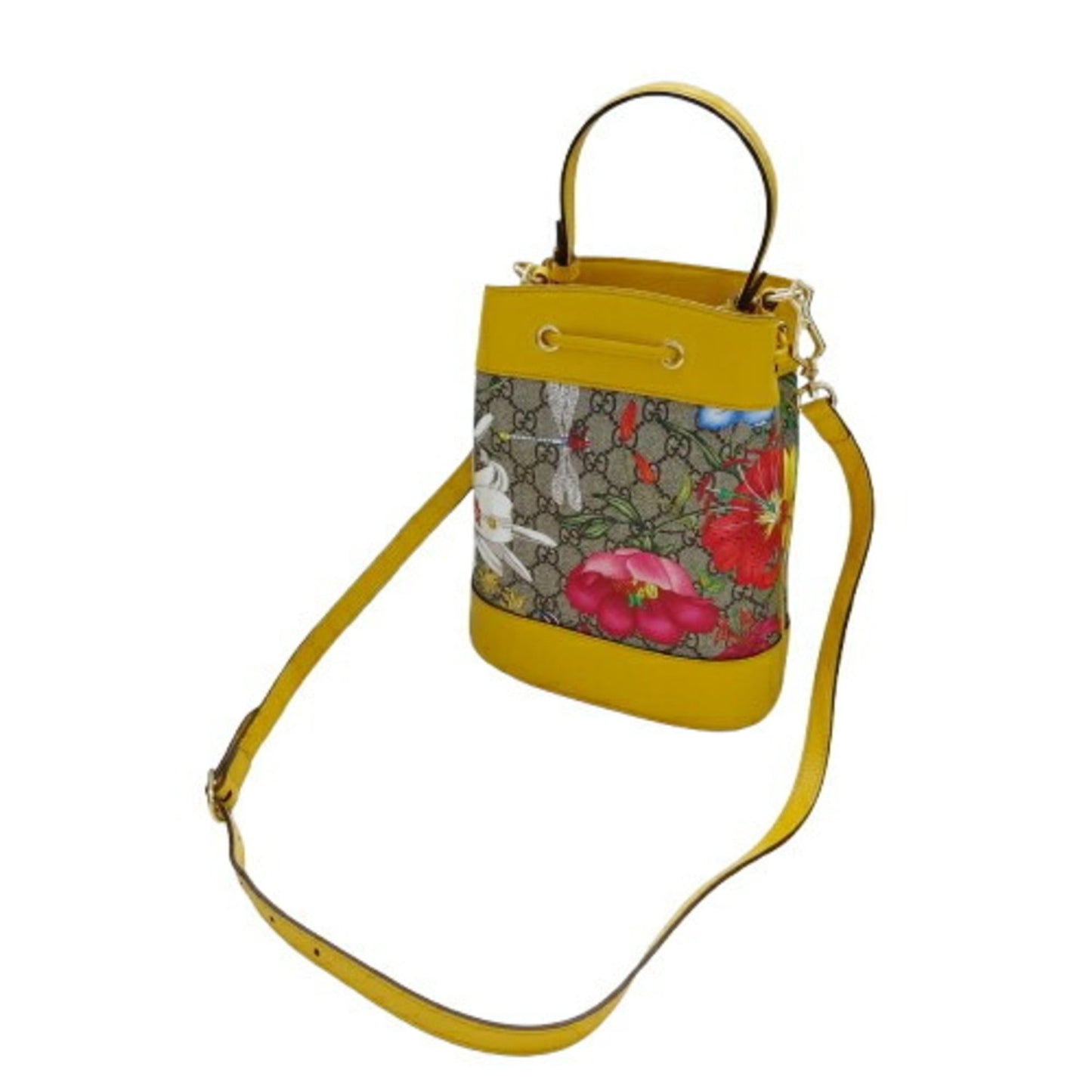 Gucci Multi-Color Yellow Gg Supreme Canvas Handbag Shoulder Bag