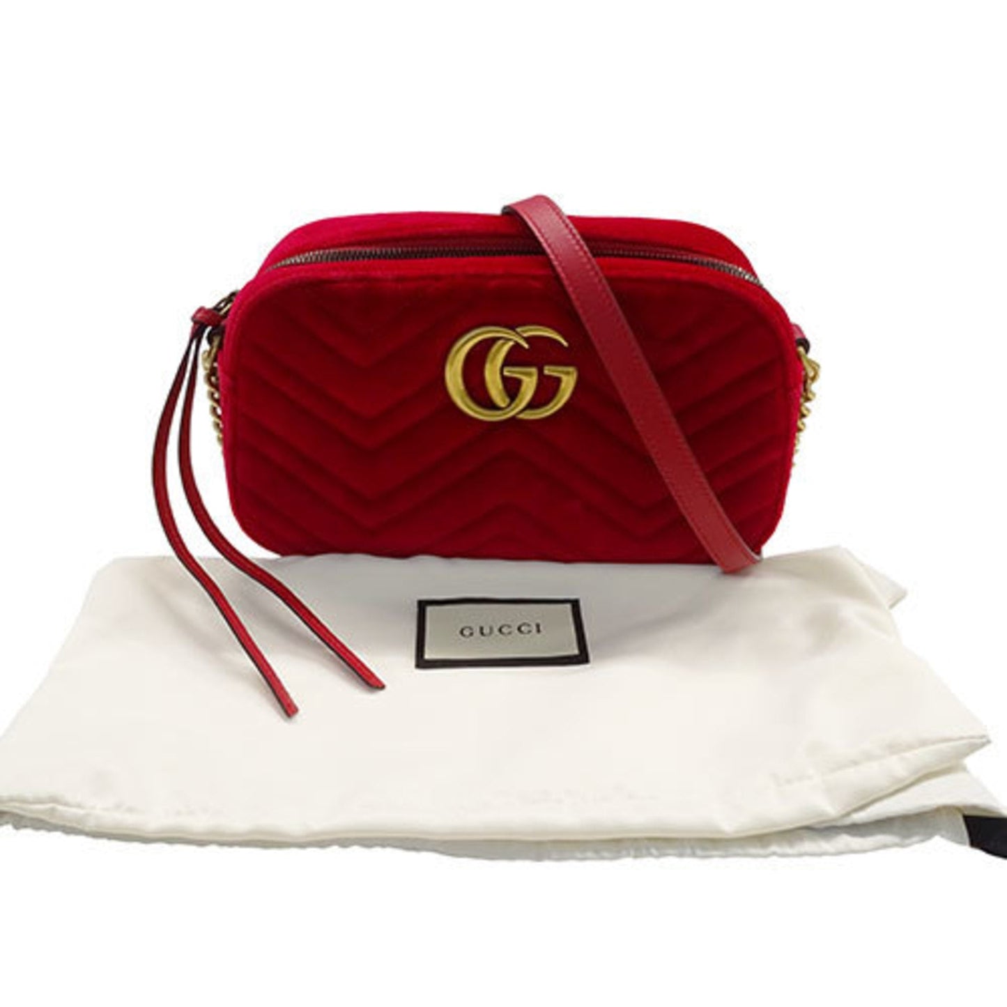Gucci Red Color Leather Shoulder Bag