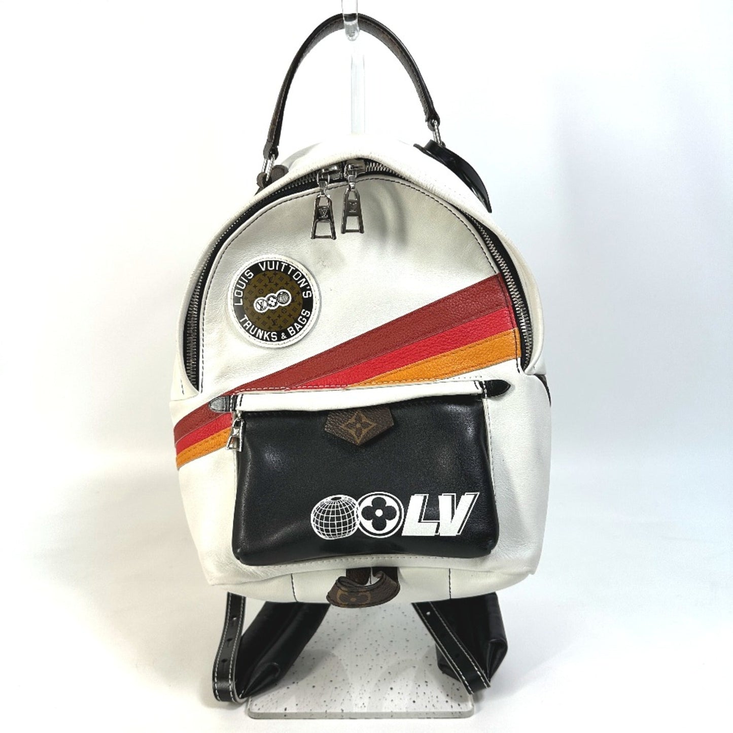Louis Vuitton White Leather Backpack ()