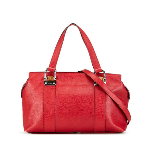 Gucci Red Color Leather Handbag Shoulder Bag ()