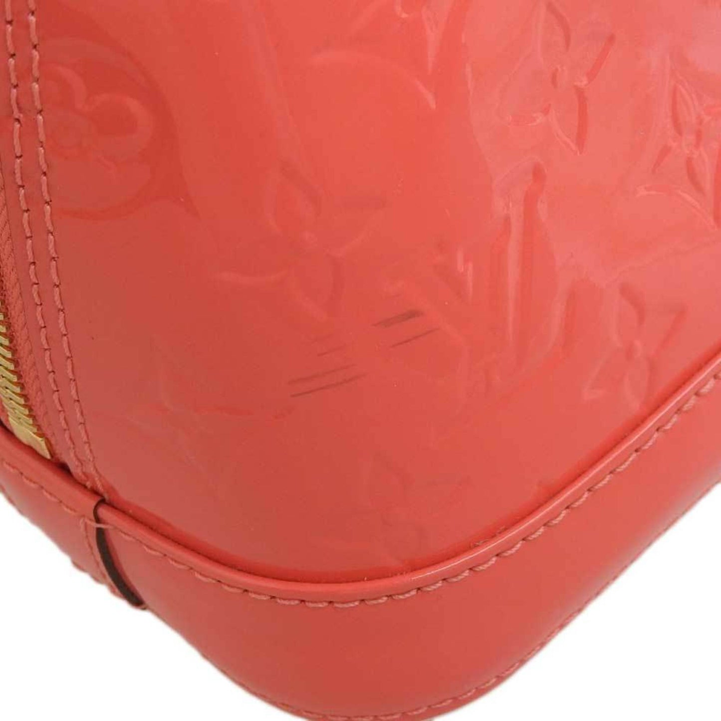 Louis Vuitton Rose Litchi Monogram Vernis Handbag Shoulder Bag