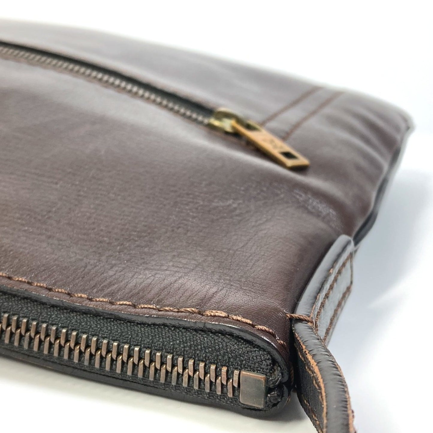 Louis Vuitton Brown Leather Shoulder Bag