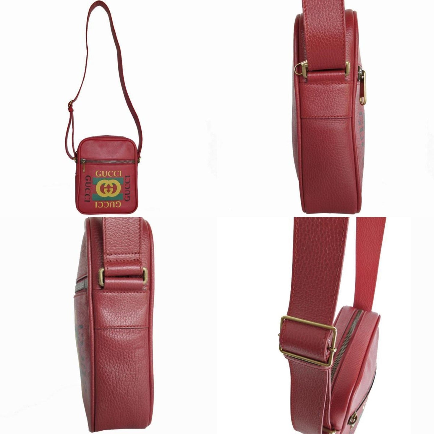 Gucci Dark Red Leather Shoulder Bag