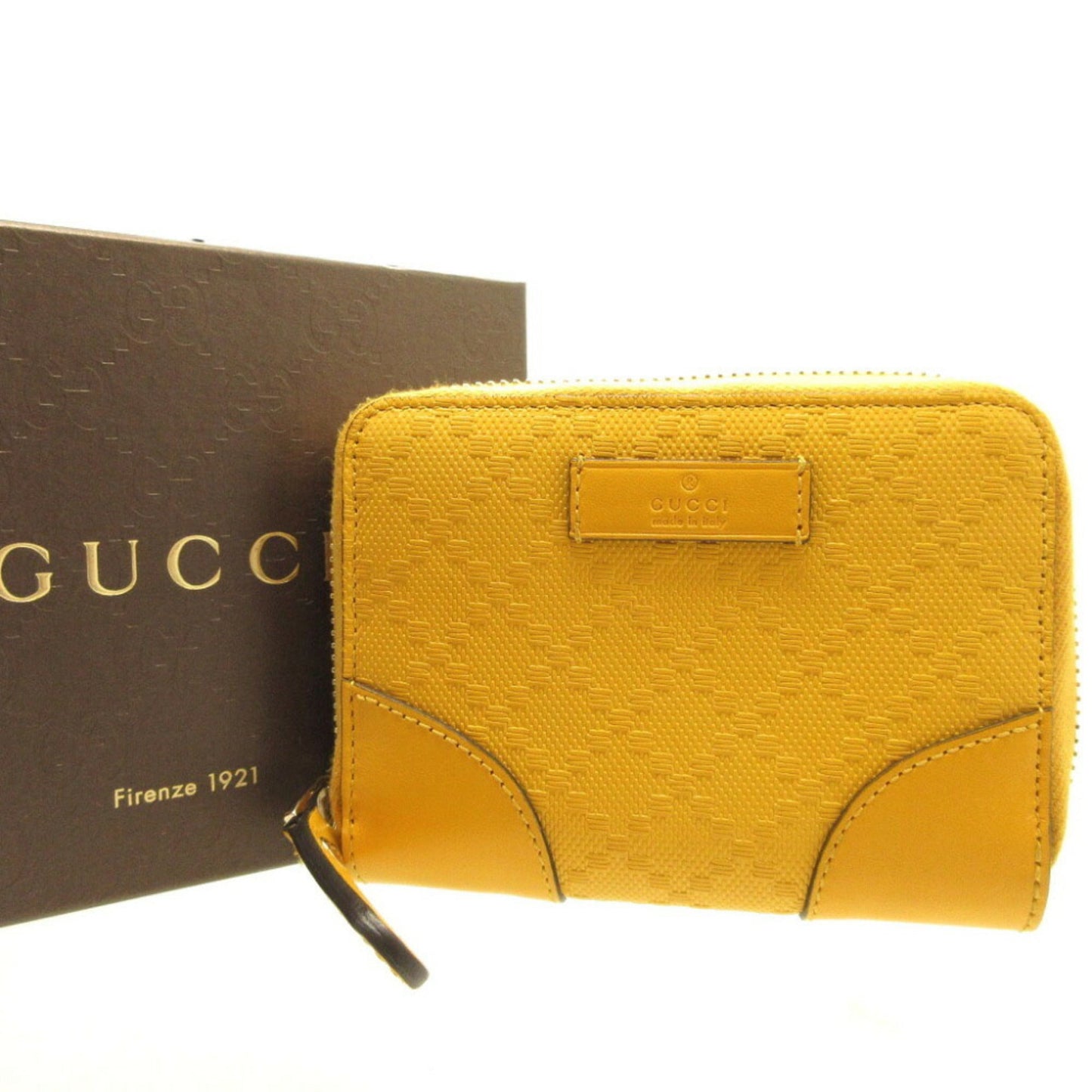 Gucci Yellow Leather Coin Purse/Coin Case