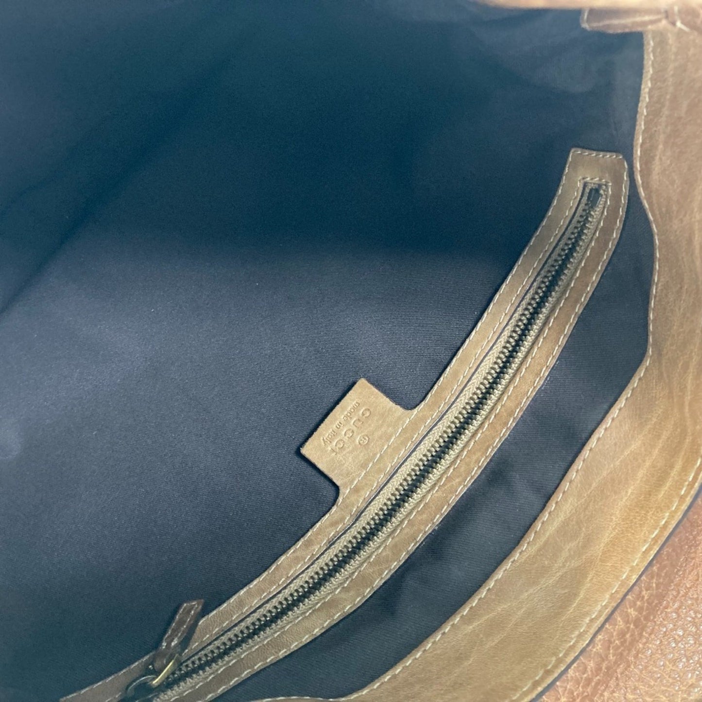 Gucci Brown Leather Shoulder Bag