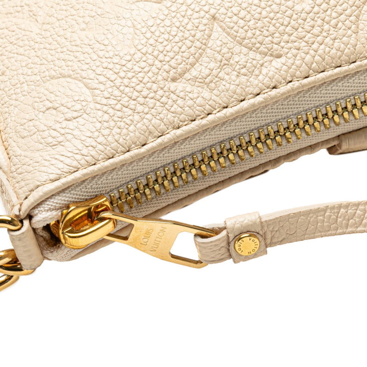 Louis Vuitton White Leather Handbag Shoulder Bag