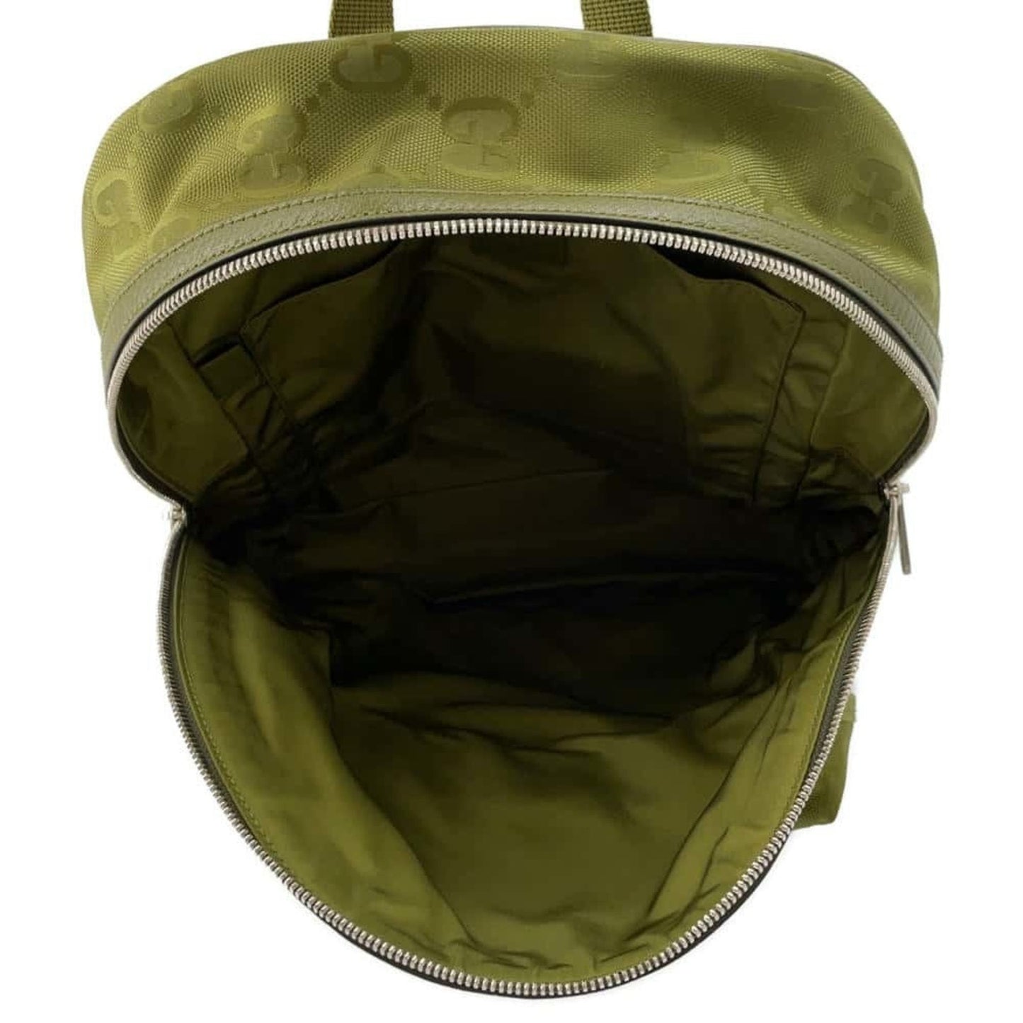 Gucci Khaki Nylon Leather Backpack