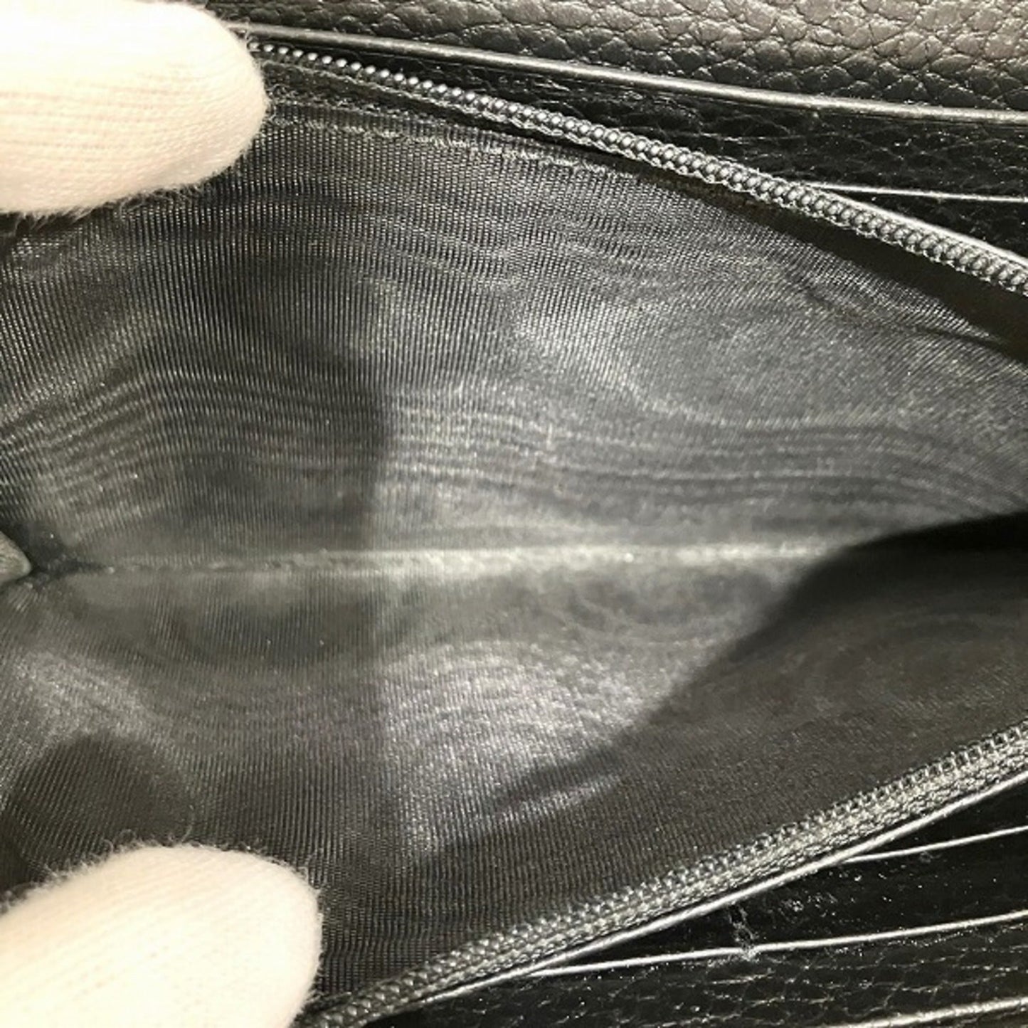 Gucci Black Leather Long Wallet (Bi-Fold)