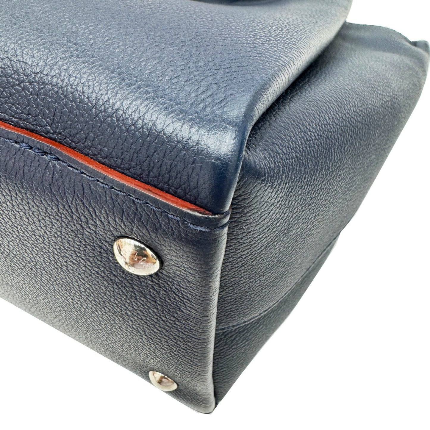 Louis Vuitton Navy Leather Handbag Shoulder Bag