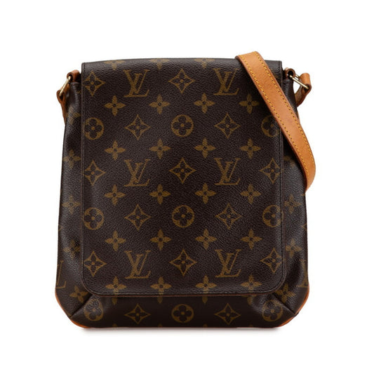Louis Vuitton Brown Pvc Leather Shoulder Bag ()
