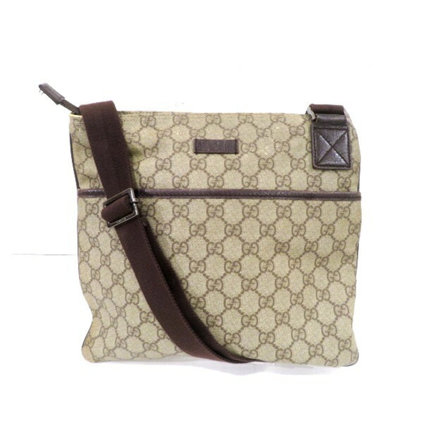 Gucci Brown Pvc Canvas Shoulder Bag ()