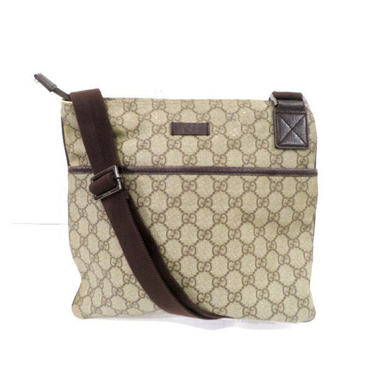 Gucci Brown Pvc Canvas Shoulder Bag ()