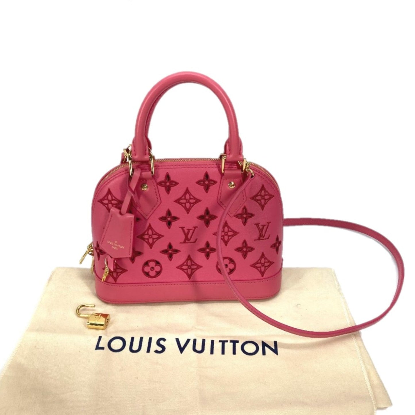 Louis Vuitton Pink Leather Shoulder Bag