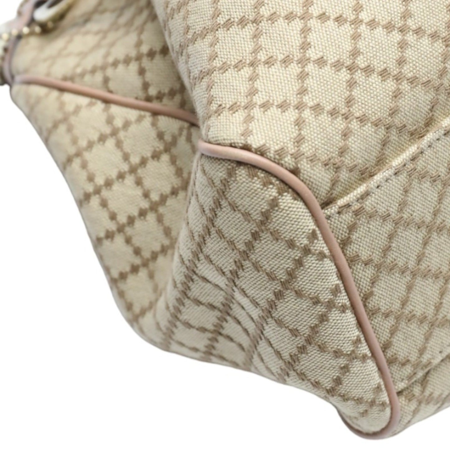 Gucci Diamante Beige Gg Canvas Handbag Tote Bag