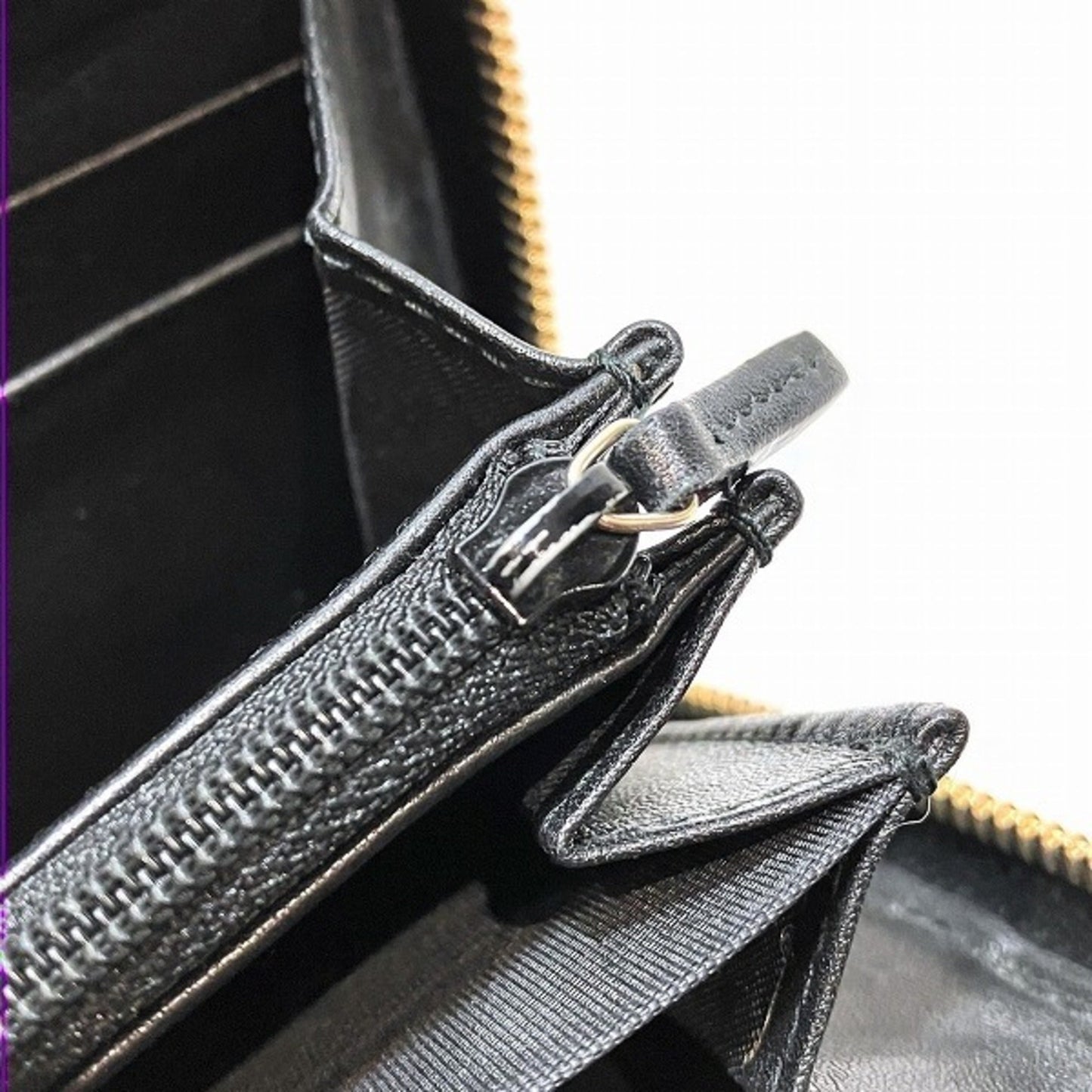 Gucci Guccissima Black Leather Long Wallet (Bi-Fold)