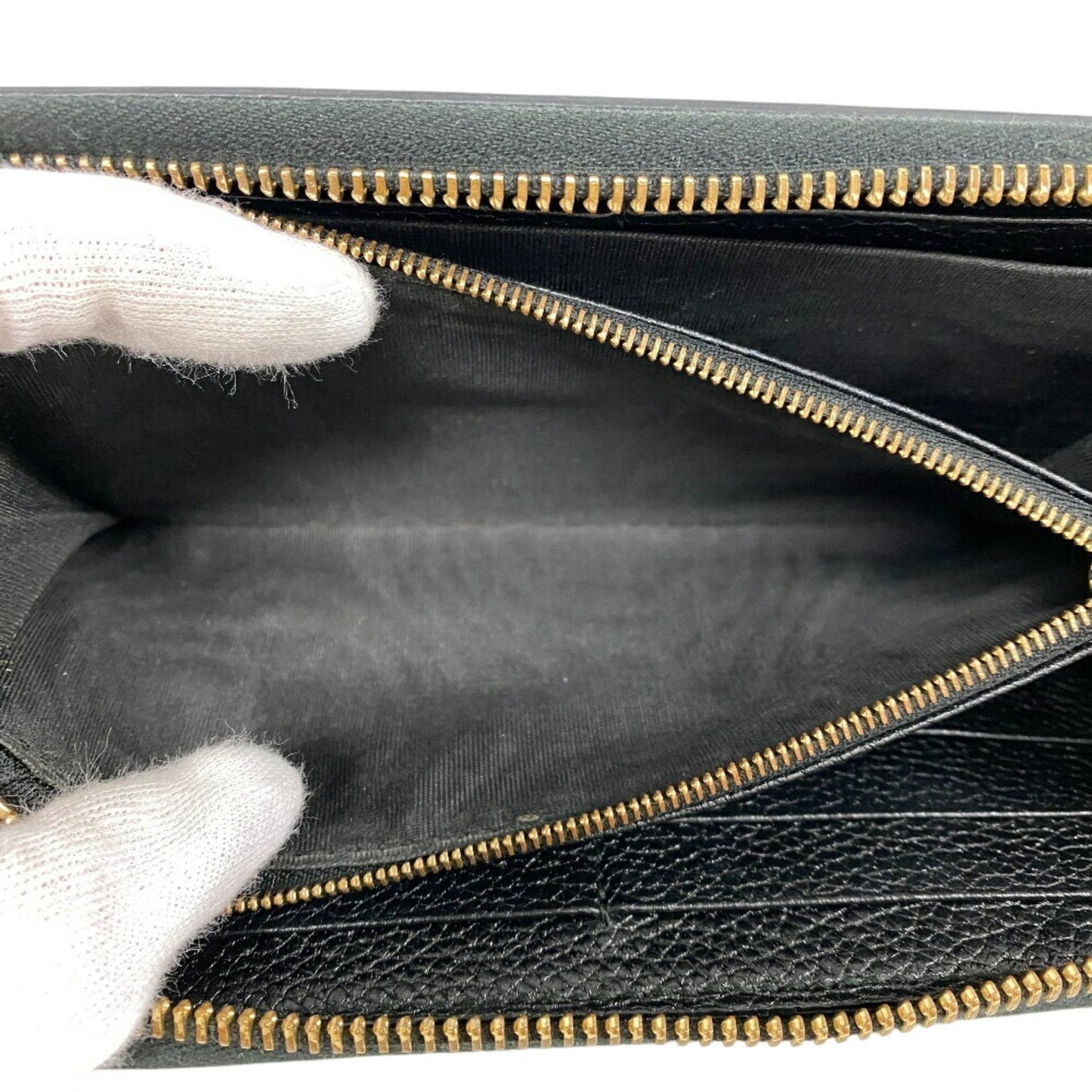 Gucci Black Leather Long Wallet (Bi-Fold)