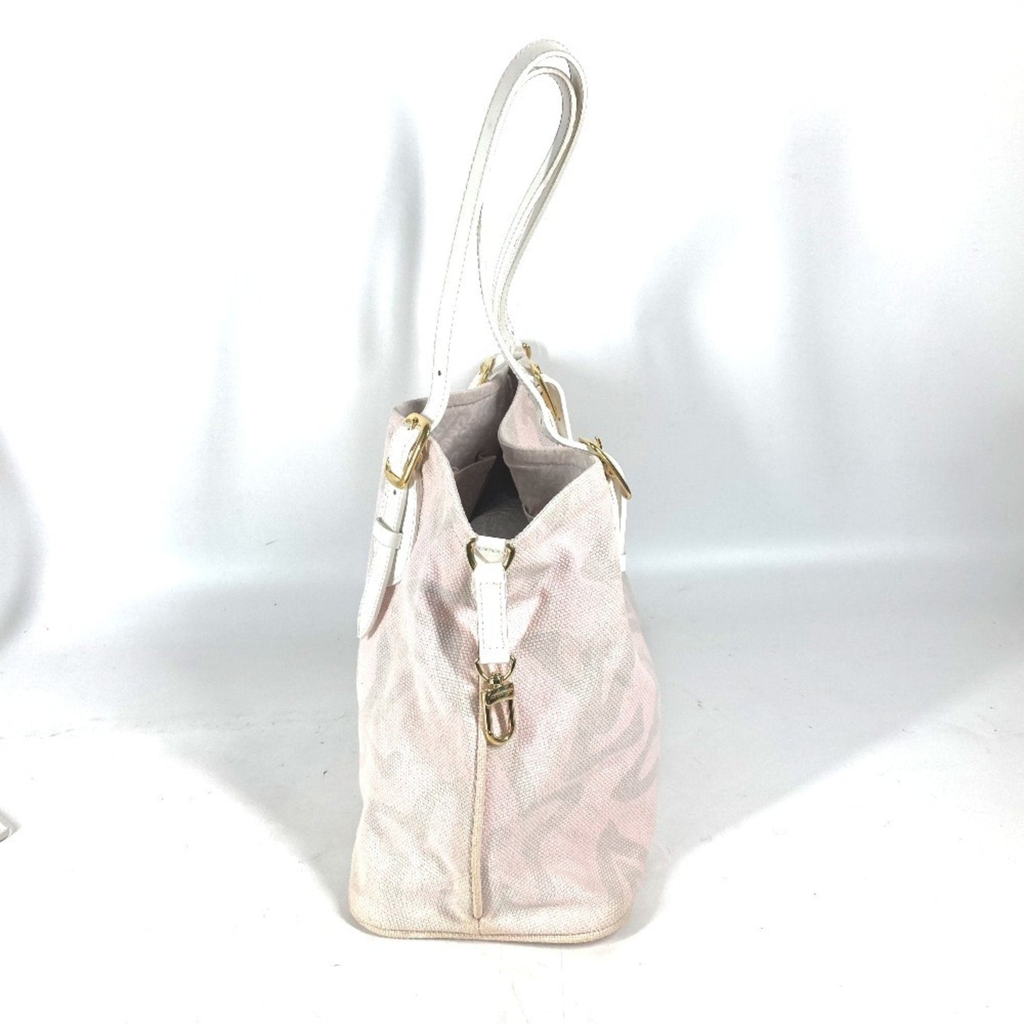 Louis Vuitton Pink White Cotton Shoulder Bag Tote Bag