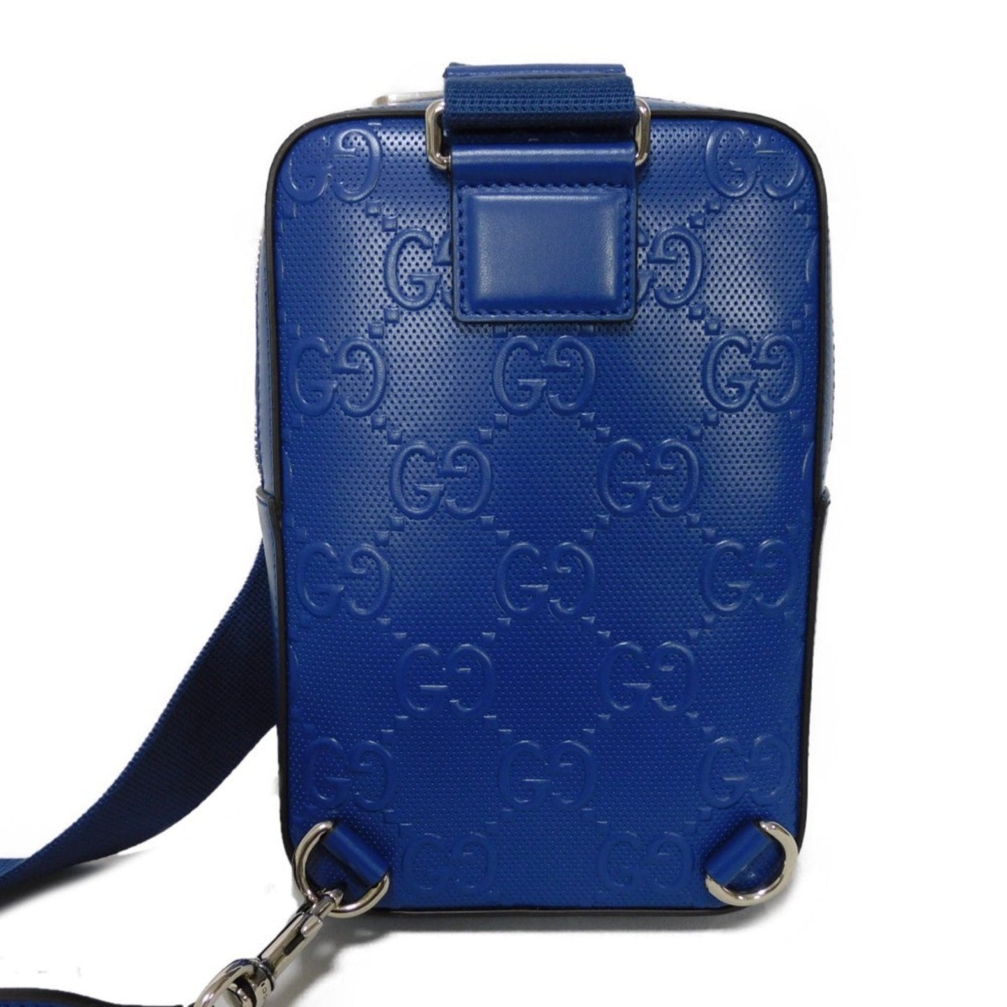 Gucci Blue Leather Shoulder Bag Sling Bag