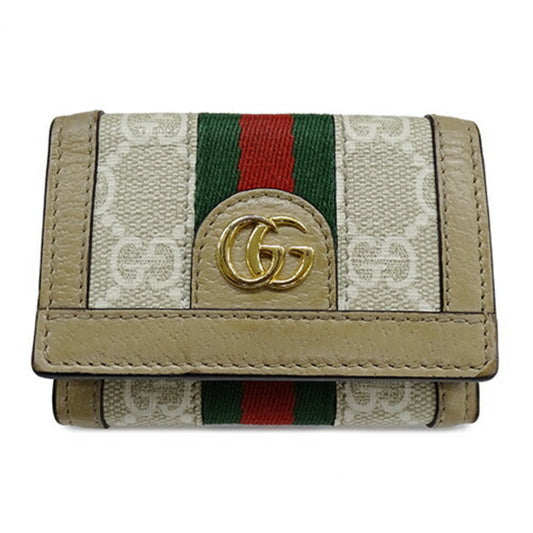 Gucci Beige Gg Supreme Wallet (Tri-Fold) ()