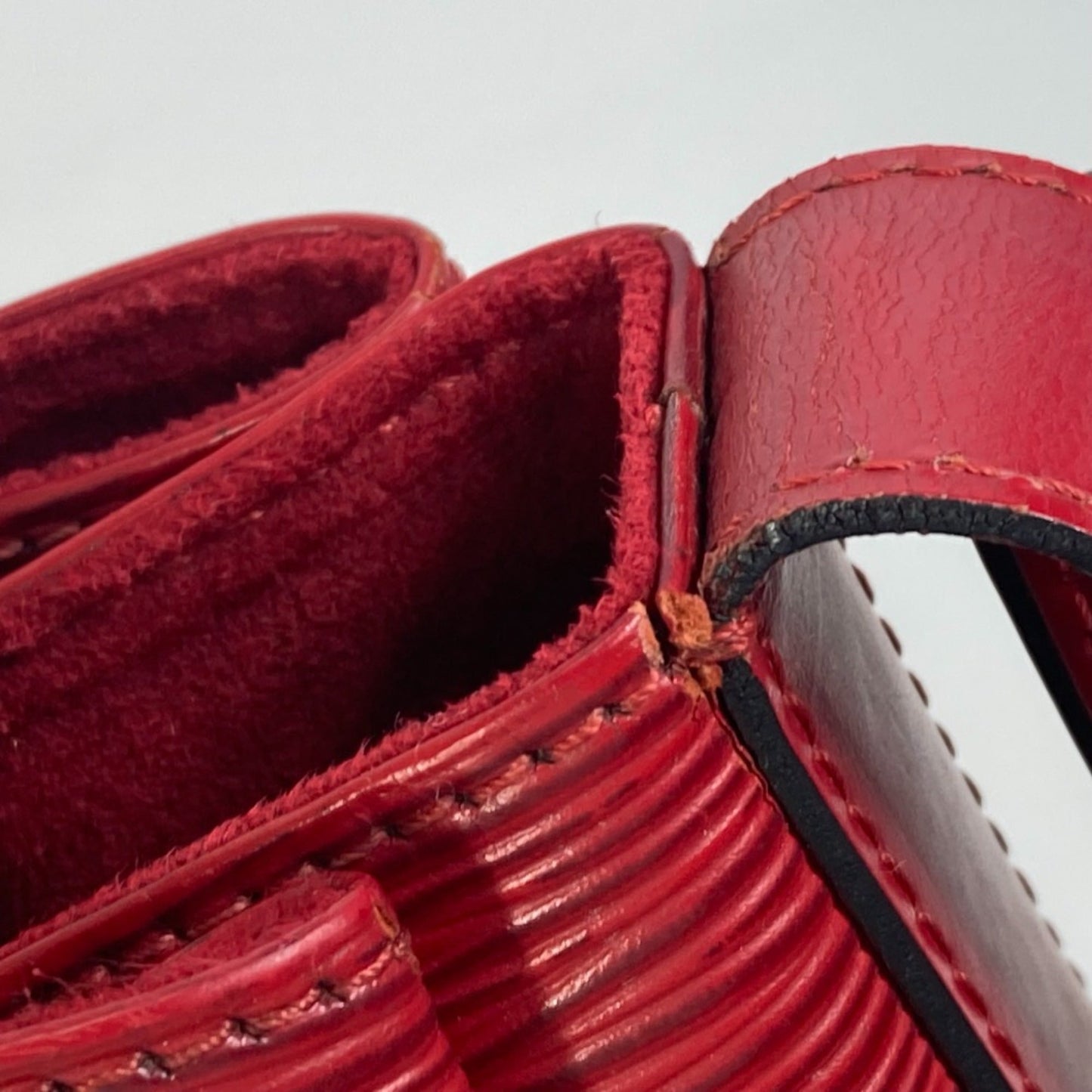 Louis Vuitton Red Leather Shoulder Bag