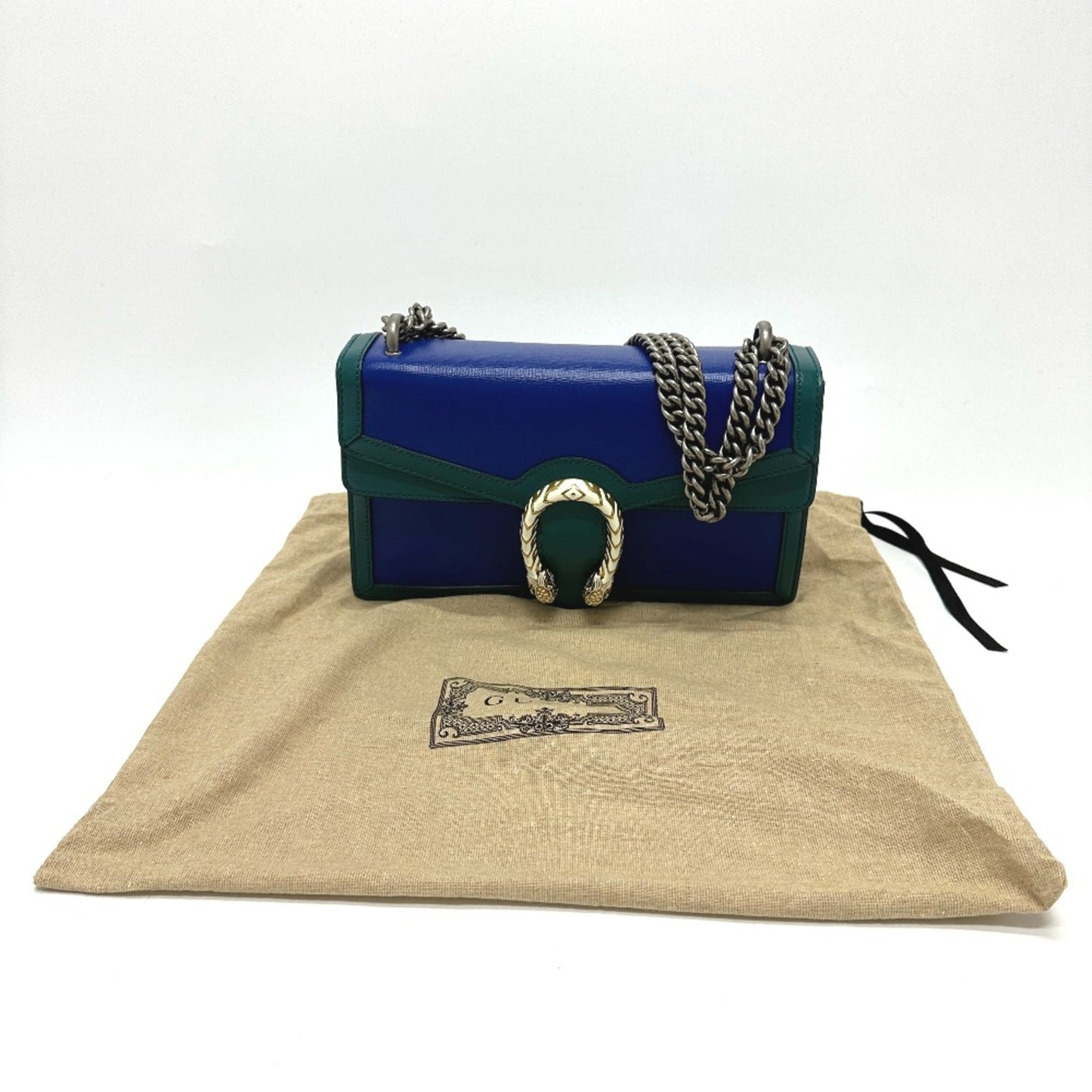 Gucci Blue Leather Shoulder Bag