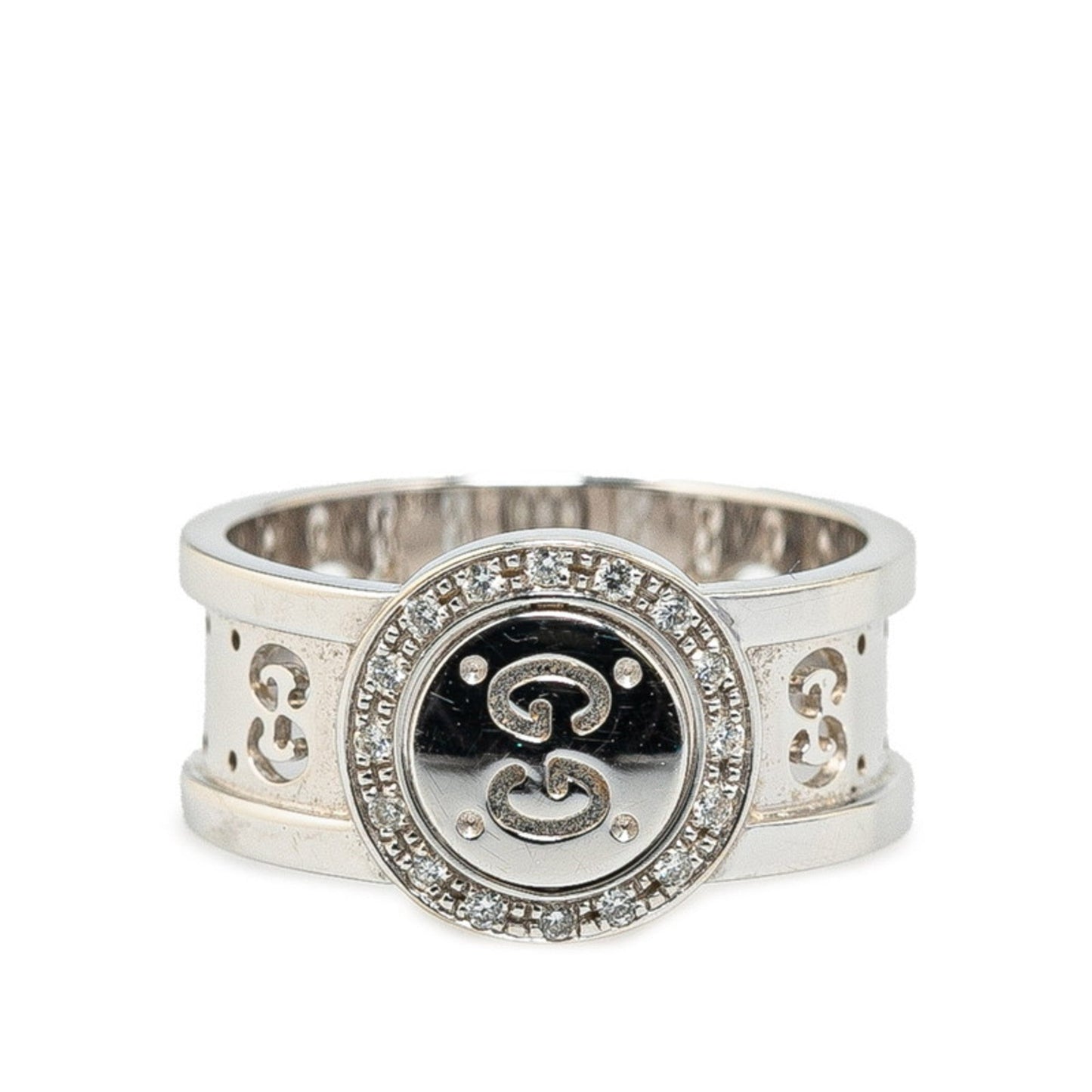 Gucci Icon White White Gold (18K) Band Ring ()