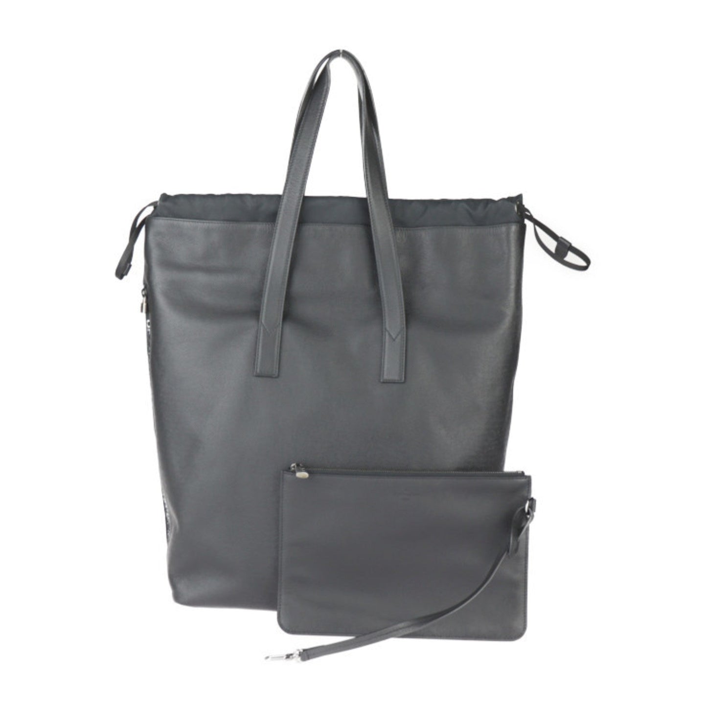 Louis Vuitton Black Taiga Leather Handbag Pouch Shoulder Bag Tote Bag ()