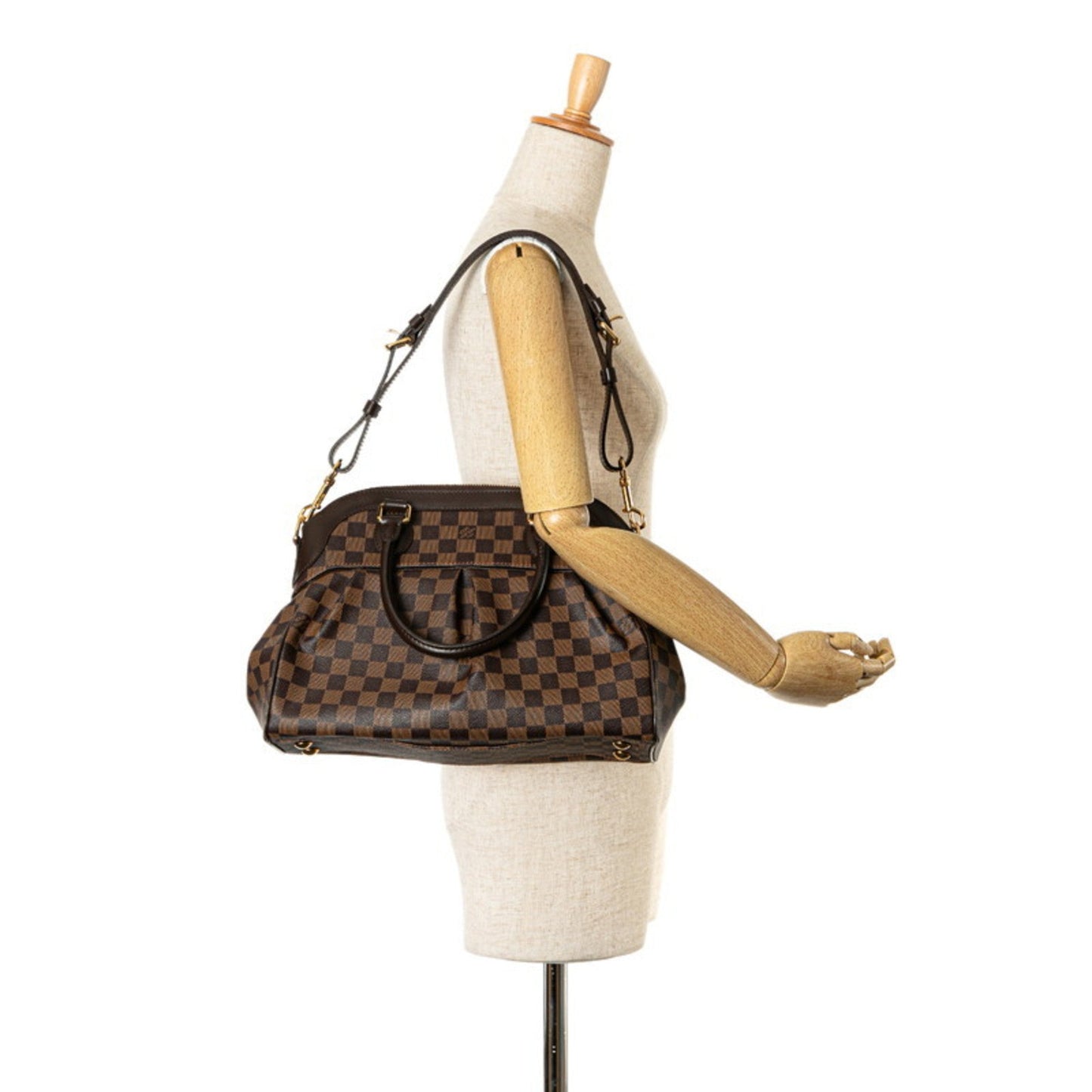 Louis Vuitton Damier Brown Pvc Leather Handbag Shoulder Bag