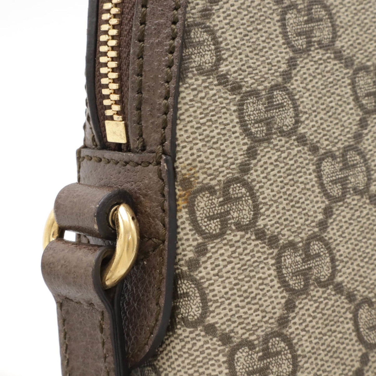 Gucci Sherry Line Beige Brown Green Red Color Pvc Leather Pochette Shoulder Bag