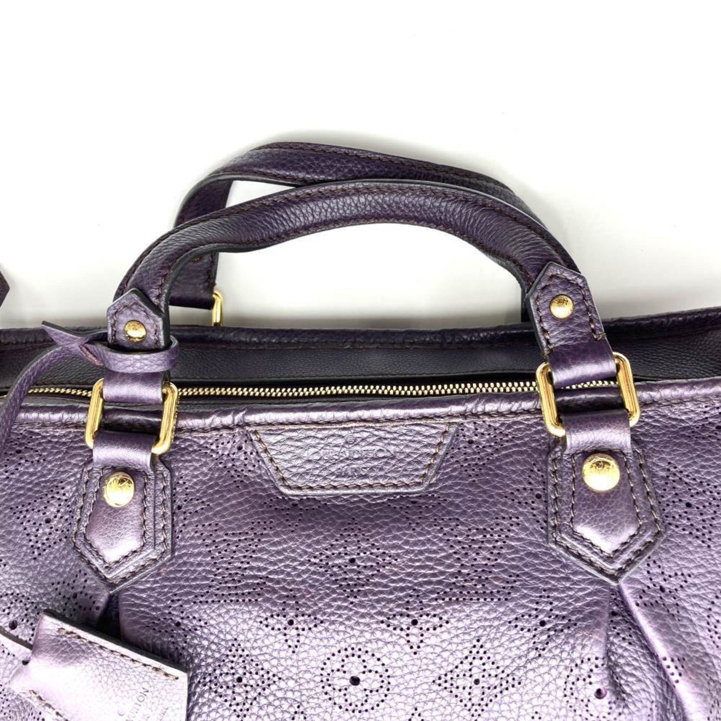 Louis Vuitton Purple Mahina Leather Handbag Shoulder Bag