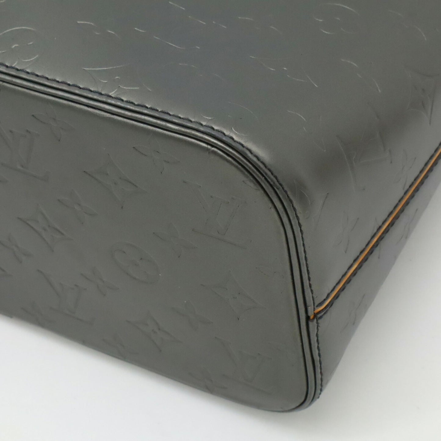 Louis Vuitton Monogram Mat Black Noir Leather Shoulder Bag Tote Bag