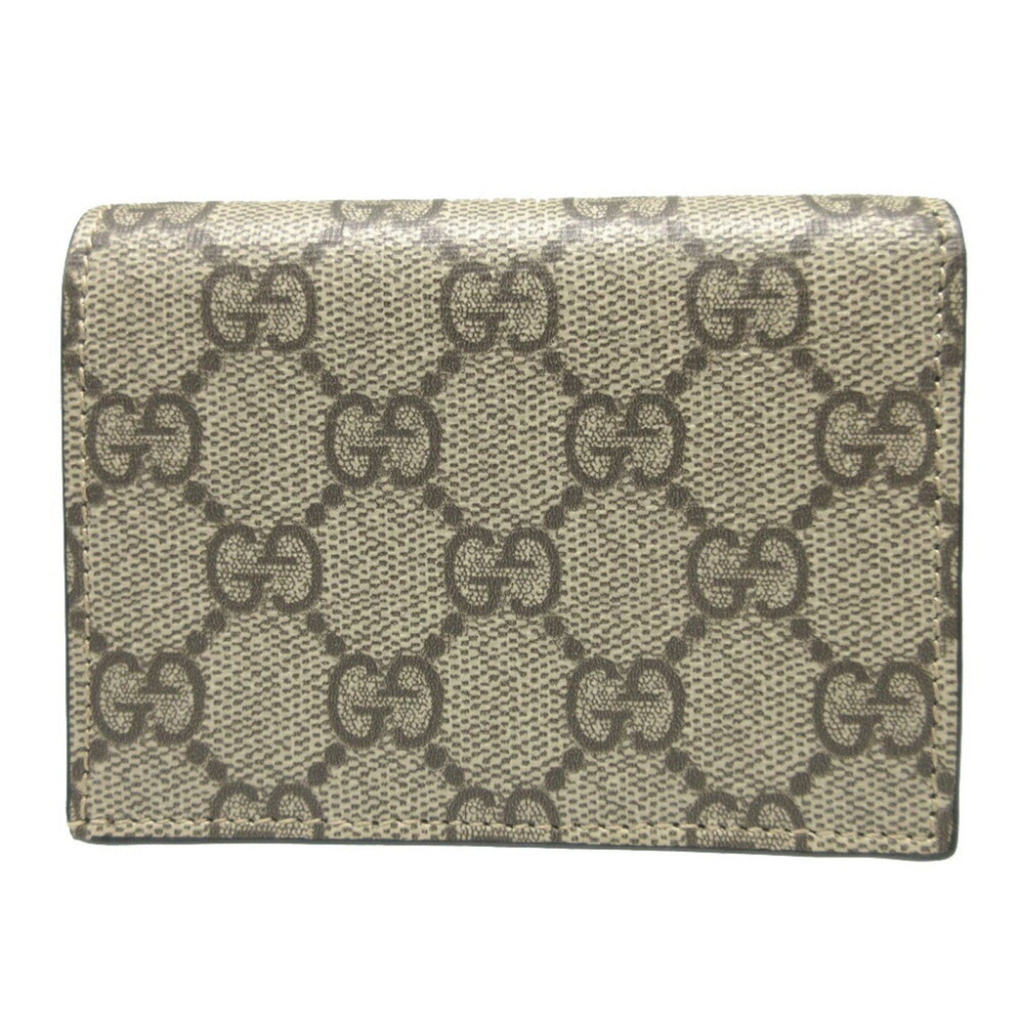 Gucci Beige Black Gg Supreme Wallet (Bi-Fold)