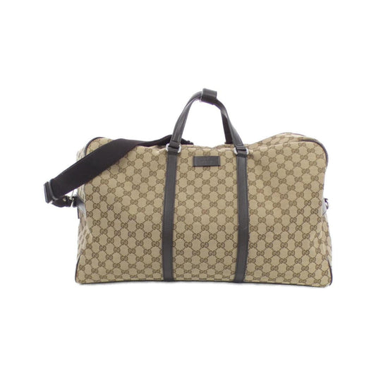 Gucci Beige Gg Canvas Boston Bag