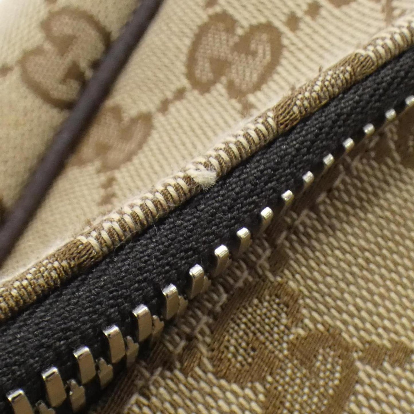 Gucci Beige Gg Canvas Boston Bag