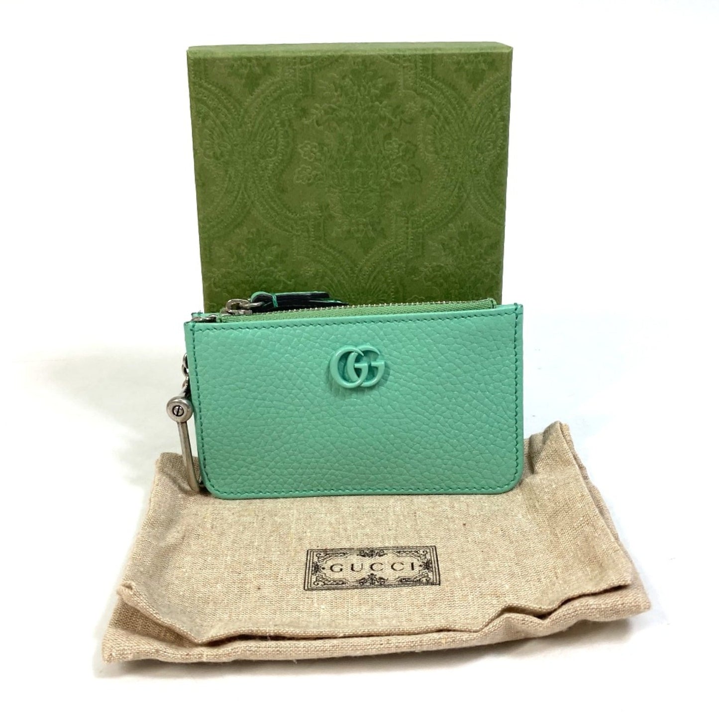 Gucci Green Leather Coin Purse/Coin Case