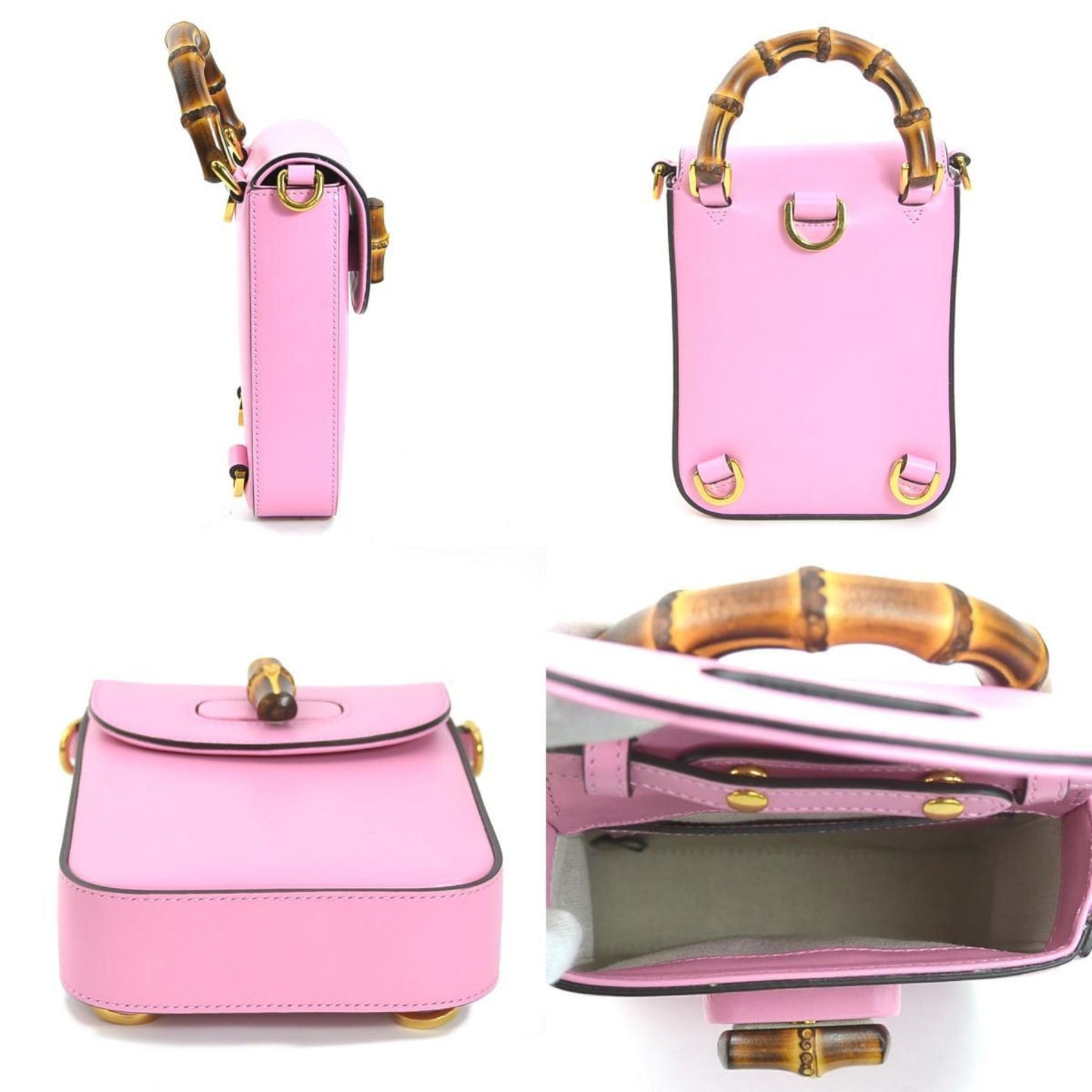 Gucci Pink Leather Shoulder Bag