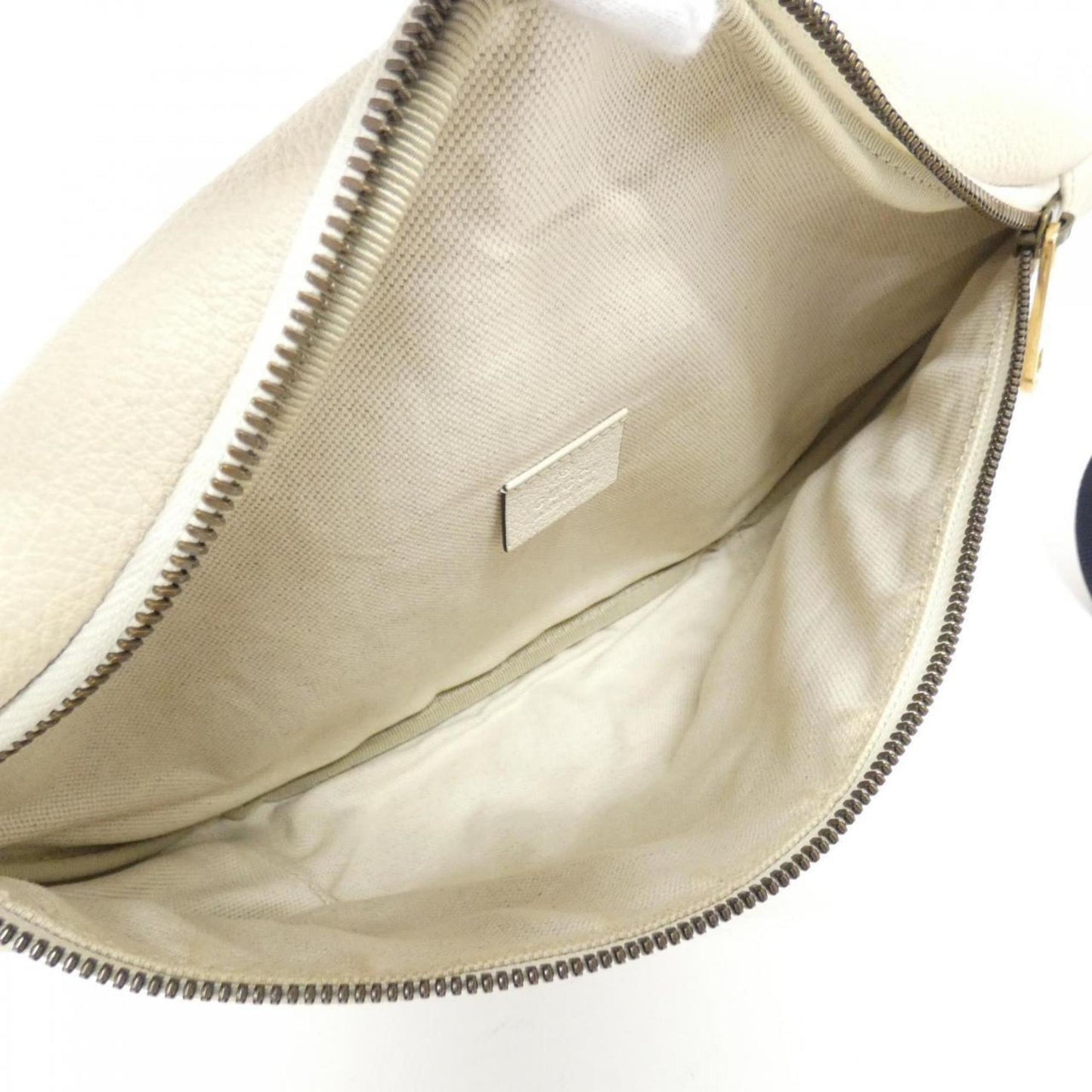 Gucci White Leather Fanny Pack