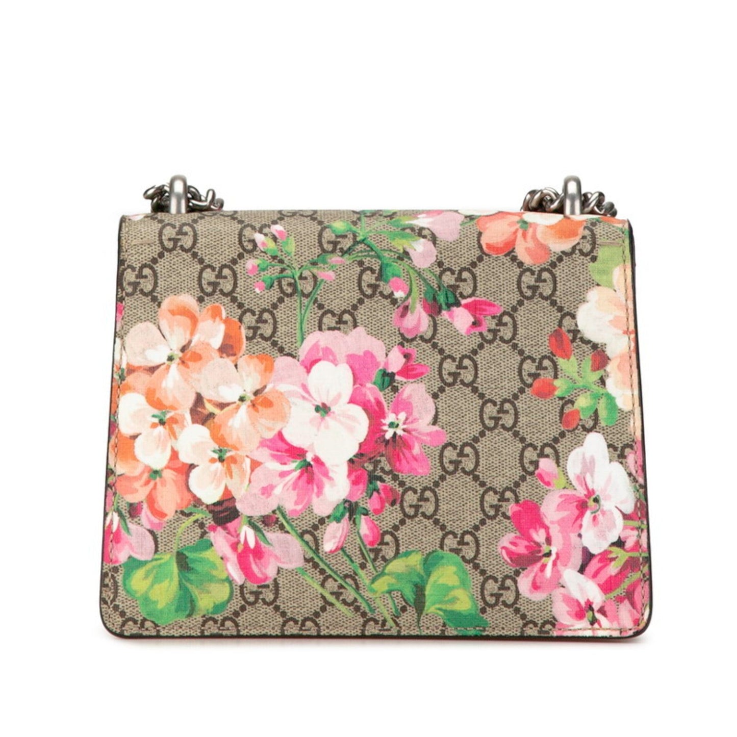 Gucci Gg Blooms Beige Wine Pvc Suede Shoulder Bag