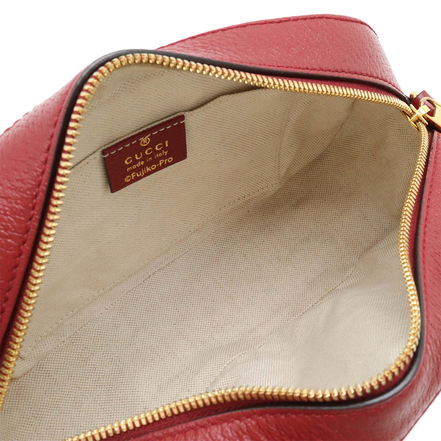 Gucci Bordeaux Brown Green Red Color Gg Supreme Leather Pochette Shoulder Bag