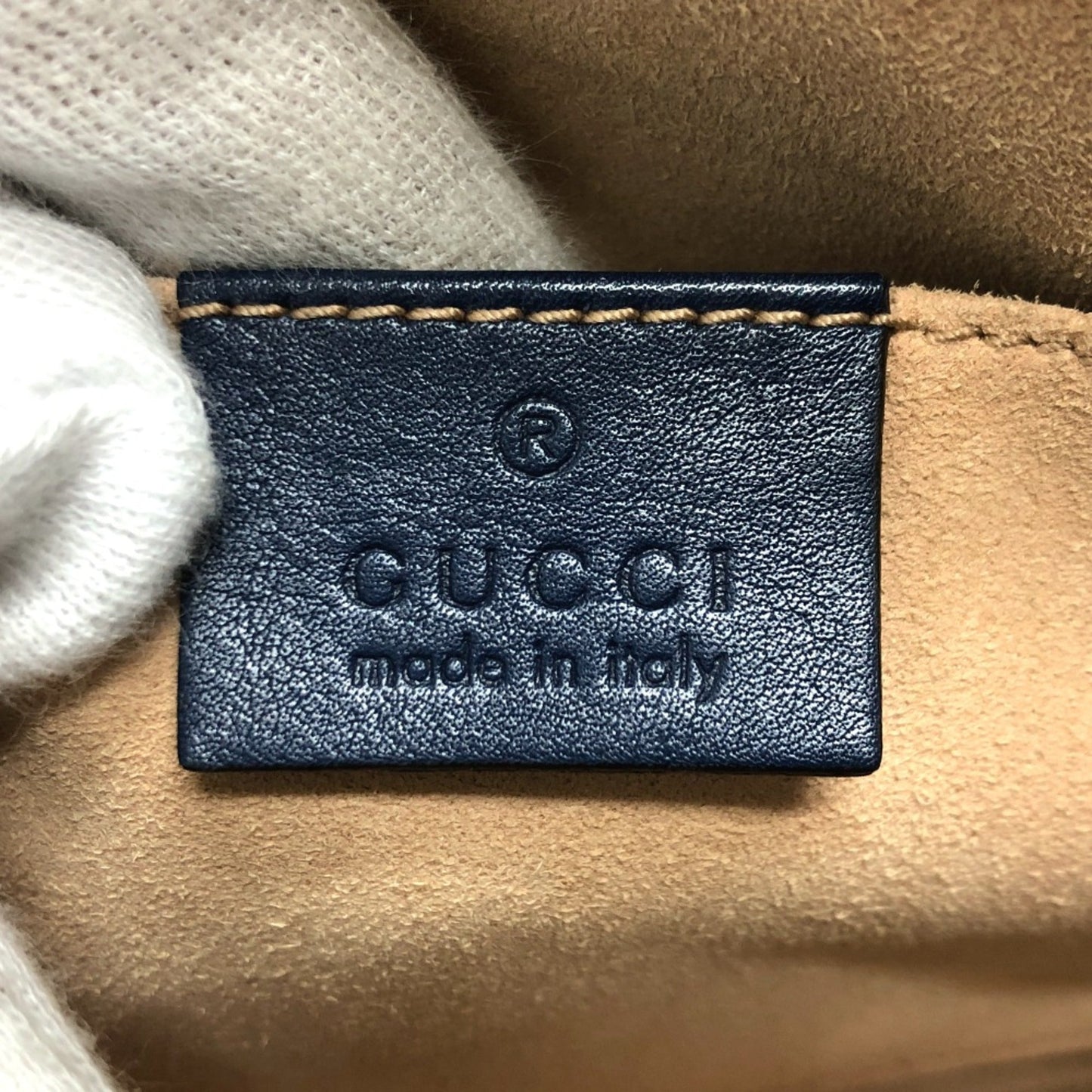 Gucci Blue Leather Shoulder Bag
