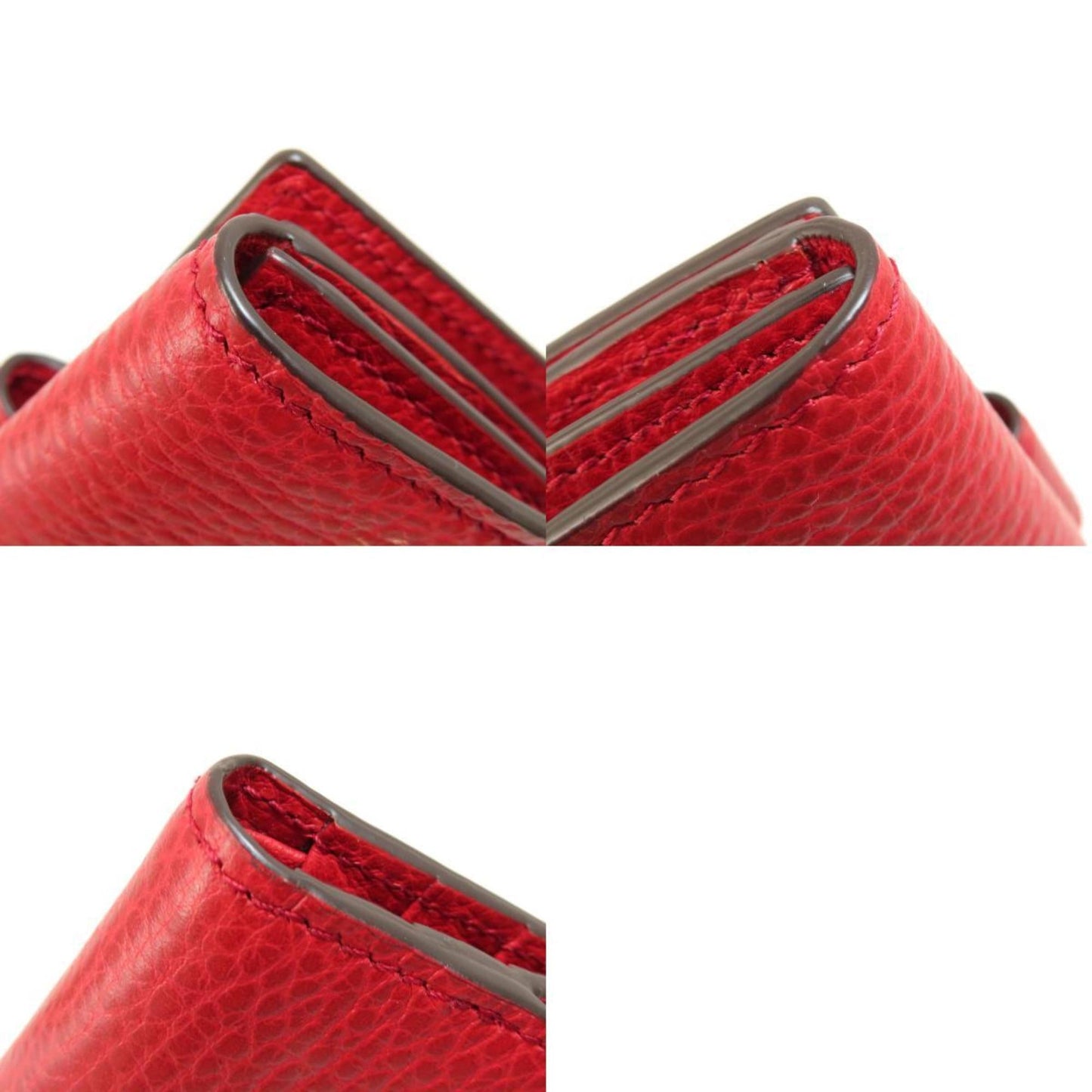 Gucci Red Color Leather Wallet (Bi-Fold)