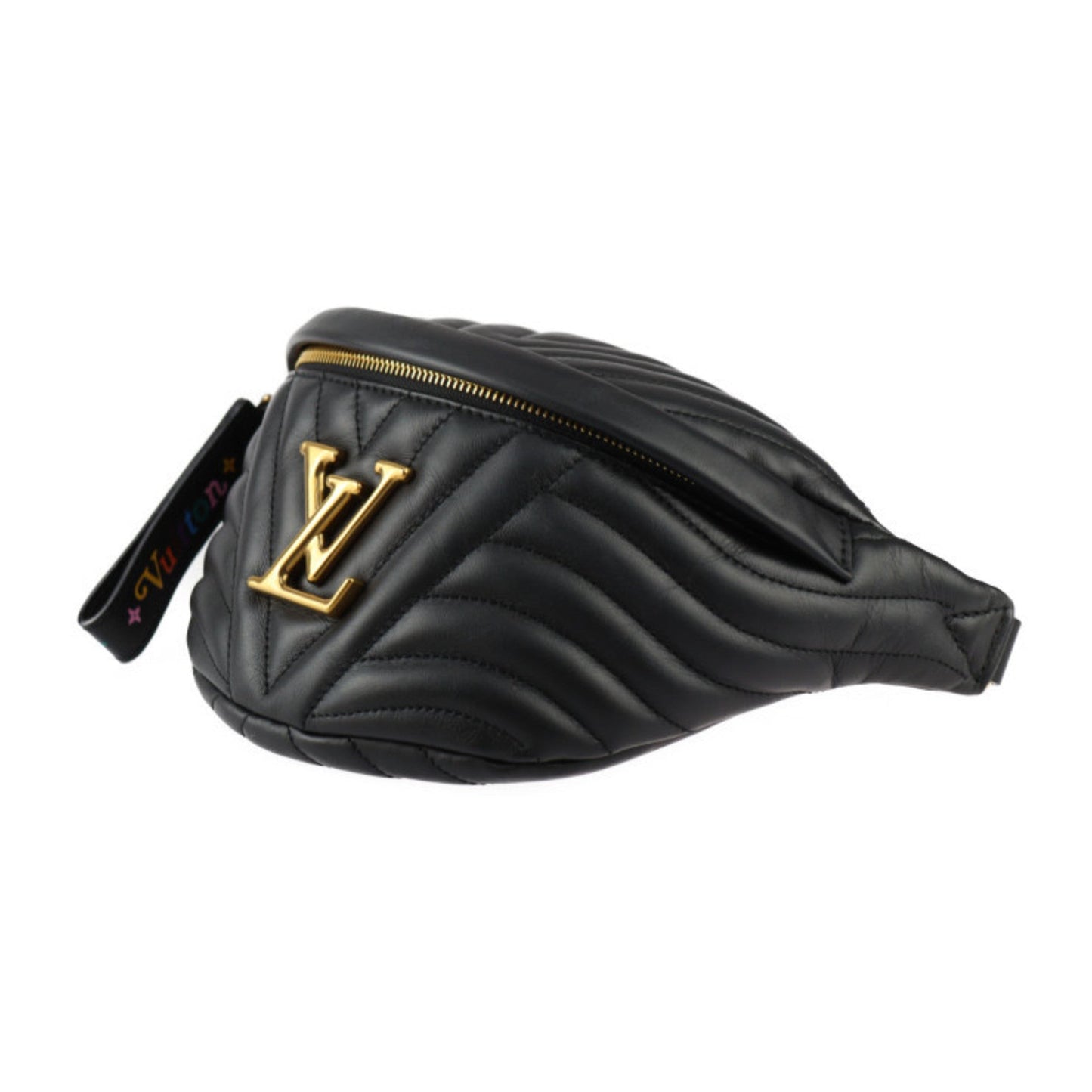 Louis Vuitton Black Leather Fanny Pack Shoulder Bag